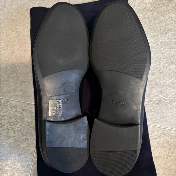 Prada Men’s Black Leather Saffiano Loafers main image 6